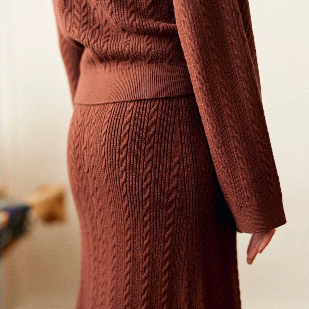 NWT Sezane Marilou  Skirt  Size S Caramel sold out - Picture 5 of 9